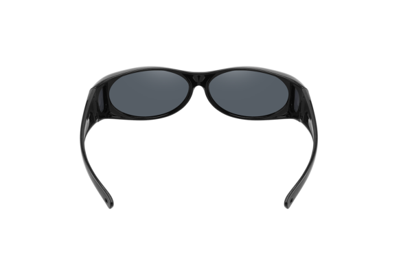FO01R - Small Shaded Sunglasses w/ Rhinestones - Fit Over Eyewear - Image 3